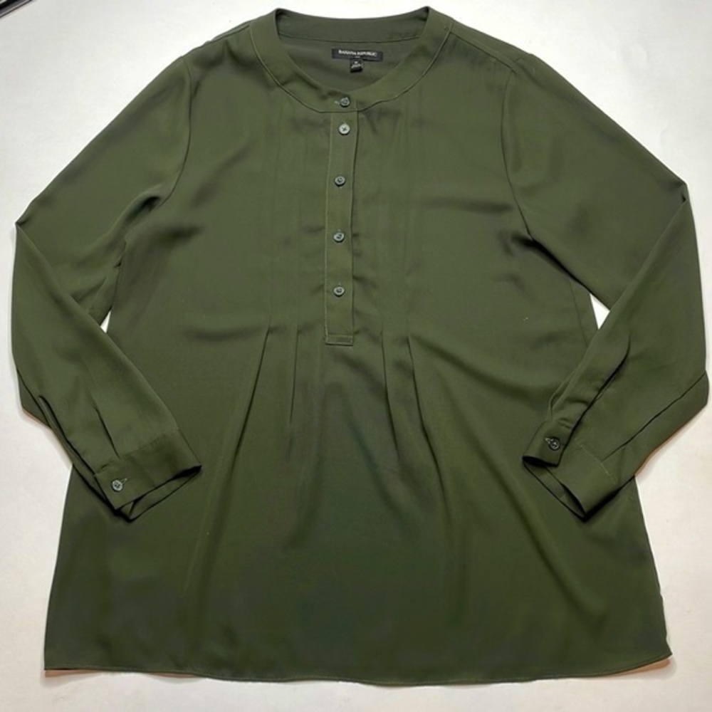 Banana Republic Pleated Tunic Blouse